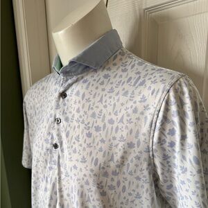 Mens Greyson Premium Golf Polo Shirt All Over Print Size Large